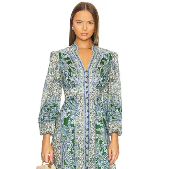 Zimmerman | Ottie Plunge Midi Dress - Picture 1 of 5
